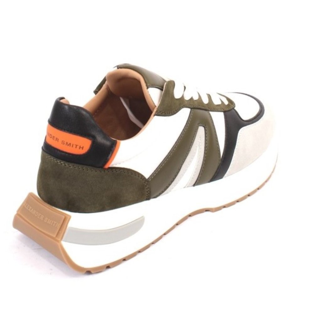 Alexander Smith 93c Multicolor Leather Lace-Up Sneakers Shoes - Picture 4 of 8